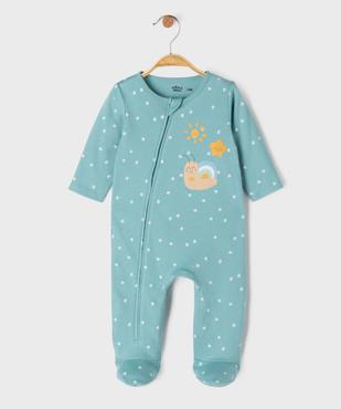 Pyjama en coton avec fermeture zippée sur l’avant bébé garçon vue1 - GEMO 4G BEBE - GEMO