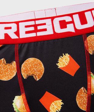 Boxer en microfibre imprimé fast food décalé garçon - Freegun vue2 - FREEGUN - GEMO
