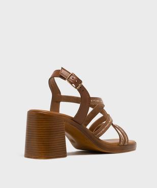 Sandales à talon avec brides à strass femme - Follow Me vue4 - FOLLOW ME - GEMO