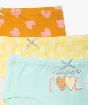 Shorties fille imprimés avec nœud pailleté (lot de 3) vue2 - GEMO 4G FILLE - GEMO