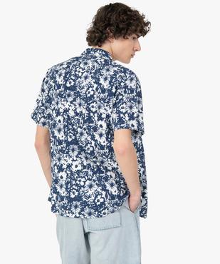 Chemise homme à manches courtes à motifs fleuris vue3 - GEMO (HOMME) - GEMO