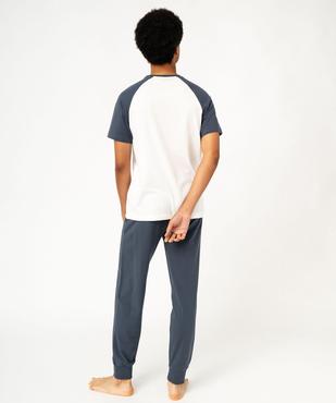 Pyjama en coton bicolore homme - Camps United vue3 - CAMPS - GEMO
