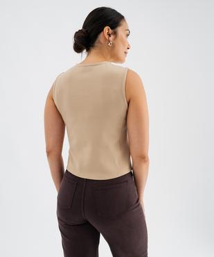 Gilet de costume sans manches en maille milano femme vue3 - GEMO(FEMME PAP) - GEMO