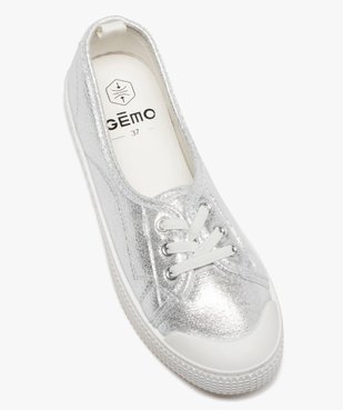 Baskets femme en toile métallisée et à lacets élastiques vue6 - GEMO (SPORTSWR) - GEMO