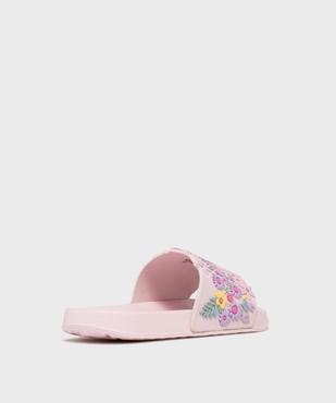Mules de plage à motifs fleuris en relief fille vue4 - GEMO (PLAGE) - GEMO