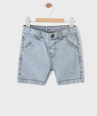 Short en jean avec taille ajustable bébé garçon vue1 - GEMO(BEBE DEBT) - GEMO