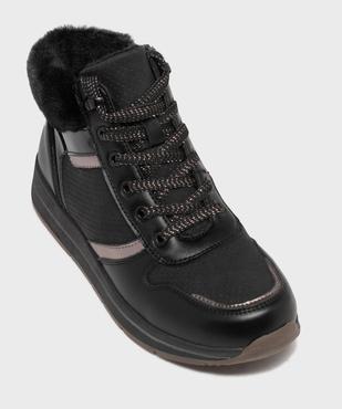Boots confort avec talon compensé et doublure chaude femme vue5 - HOBIZ - GEMO