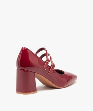 Escarpins femme babies vernis à bout carré et talon flare vue4 - SANS MARQUE - GEMO