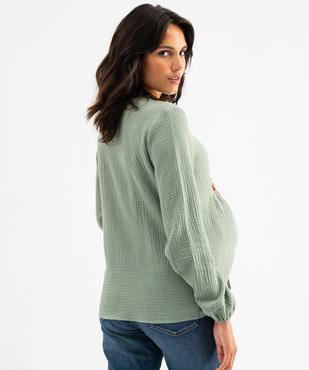 Blouse de grossesse manches longues en gaze de coton vue4 - GEMO (MATER) - GEMO
