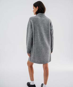 Robe pull avec col montant femme vue3 - GEMO(FEMME PAP) - GEMO