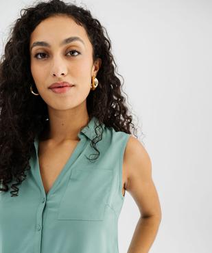 Chemise sans manches imprimée avec nœud dans le bas femme vue4 - GEMO 4G FEMME - GEMO