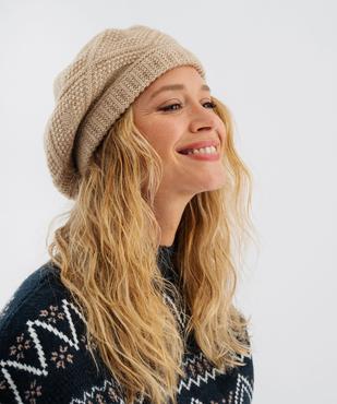 Béret en maille tricotée femme vue2 - GEMO (ACCESS) - GEMO