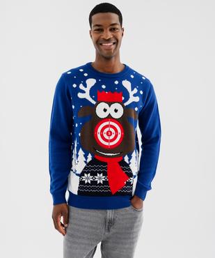 Pull de Noël col rond homme vue1 - GEMO (HOMME) - GEMO
