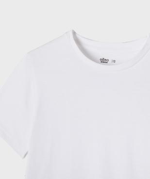 Tee-shirt à manches courtes uni garçon vue5 - GEMO (JUNIOR) - GEMO