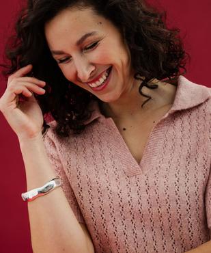 Pull à manches courtes en maille fantaisie femme vue4 - GEMO(FEMME PAP) - GEMO