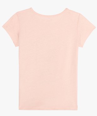 Tee-shirt fille ajusté à manches courtes et imprimé pailleté vue2 - GEMO (ENFANT) - GEMO