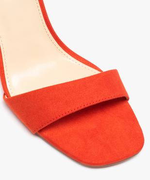 Sandales femme à talon fermé dessus suédine unie vue6 - GEMO(URBAIN) - GEMO