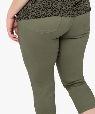Pantacourt femme uni extensible coupe ajustée vue2 - GEMO (G TAILLE) - GEMO