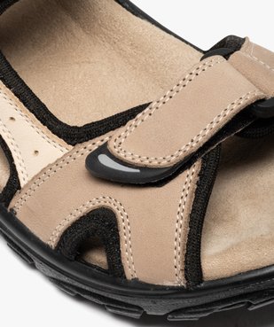 Sandales homme sport dessus cuir fermeture scratchs vue6 - GEMO (CASUAL) - GEMO