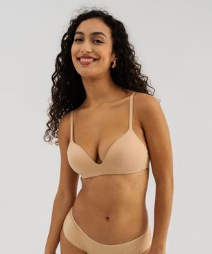 Soutien-gorge triangle sans armature à bonnets moulés vue6 - GEMO 4G FEMME - GEMO
