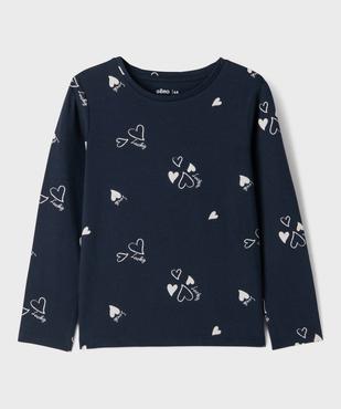 Tee-shirt manches longues imprimé fille vue1 - GEMO 4G FILLE - GEMO