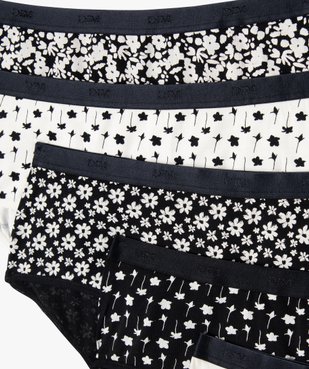 Boxers en coton stretch à motifs fleuris femme (lot de 5) - Les Pockets Dim vue2 - DIM - GEMO