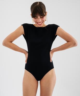 Body sans manches grand décolleté carré au dos femme vue5 - GEMO(FEMME PAP) - GEMO
