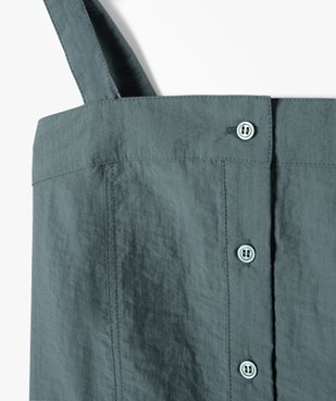 Débardeur en toile de parachute boutonnée sur l’avant fille vue2 - GEMO (JUNIOR) - GEMO