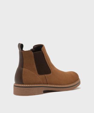 Boots façon Chelsea avec zip intérieur homme - Mario Baldano vue4 - MARIO BALDANO - GEMO