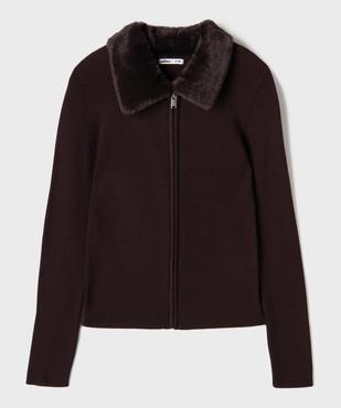 Gilet zippé en maille fille vue1 - GEMO (JUNIOR) - GEMO