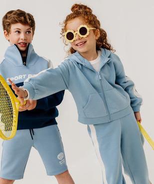Sweat à capuche et fermeture zippée fille vue1 - GEMO 4G FILLE - GEMO