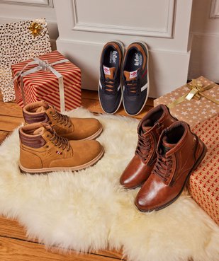 Boots homme unies à lacets fermeture zippée – Lee Cooper  vue6 - LEE COOPER - GEMO
