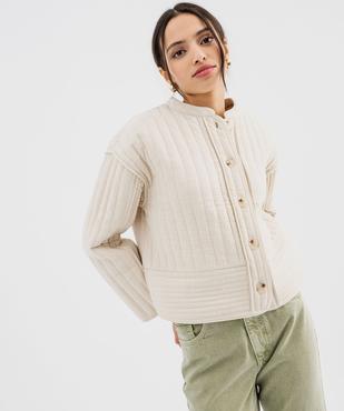 Veste matelassée coupe ample et courte femme vue1 - GEMO(FEMME PAP) - GEMO