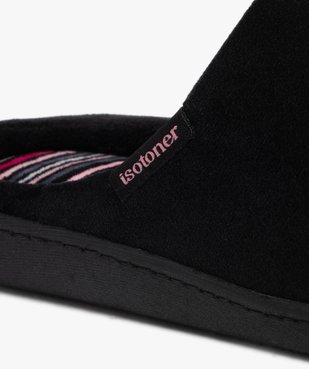 Chaussons en velours forme mule femme - Isotoner vue6 - ISOTONER - GEMO