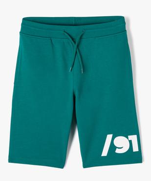 Bermuda en maille avec ceinture élastique garçon vue1 - GEMO (JUNIOR) - GEMO