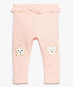 Pantalon bébé fille chaud à motif et taille élastiquée vue1 - GEMO(BEBE DEBT) - GEMO