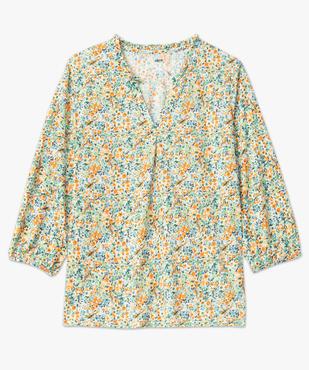 Tee-shirt femme à manches 3/4 avec décolleté en V vue4 - GEMO 4G FEMME - GEMO