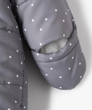 Combinaison pilote bébé avec pieds et moufles vue3 - GEMO 4G BEBE - GEMO