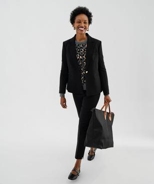Pantalon de tailleur 9/10e coupe ajustée à fentes chevilles femme vue4 - GEMO(FEMME PAP) - GEMO