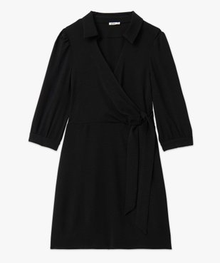 Robe femme avec haut cache-coeur à manches 3/4 vue4 - GEMO(FEMME PAP) - GEMO