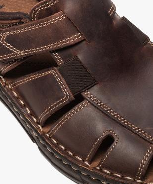 Sandales homme dessus cuir à bout fermé vue6 - GEMO (CASUAL) - GEMO