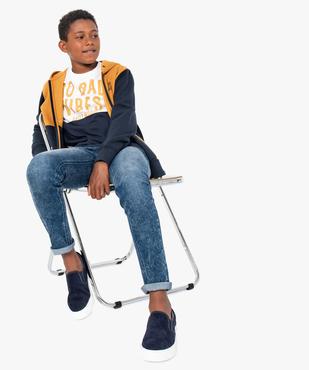 Jean garçon coupe skinny avec taille ajustable vue1 - GEMO (JUNIOR) - GEMO