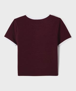 Tee-shirt manches courtes à message fille vue3 - GEMO 4G FILLE - GEMO