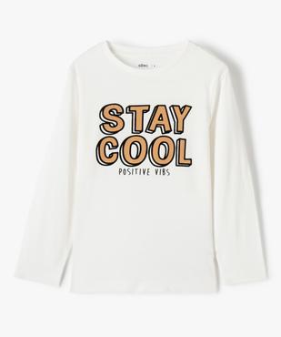 Tee-shirt manches longues à message garçon vue1 - GEMO (ENFANT) - GEMO