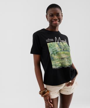 Tee-shirt manches courtes en coton imprimé femme - The National Gallery vue1 - NATIONAL GALERY - GEMO