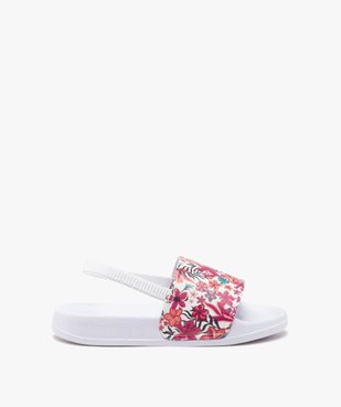 Mules de piscine fille avec bride talon élastique et bandeau imprimé fleurs vue1 - GEMO (ENFANT) - GEMO