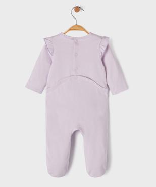 Pyjama en coton avec volants sur les épaules bébé fille vue3 - GEMO 4G BEBE - GEMO
