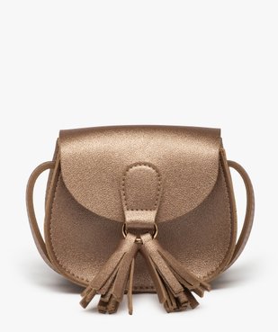 Sac fille brillant à bandoulière et rabat à pompons vue1 - GEMO (ENFANT) - GEMO