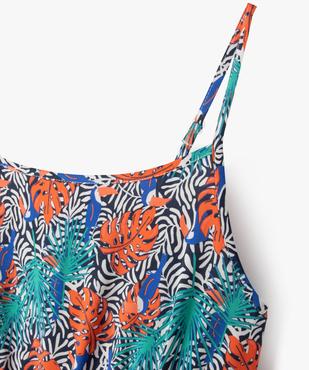 Robe imprimée à fines bretelles avec dos smocké fille vue2 - GEMO 4G FILLE - GEMO