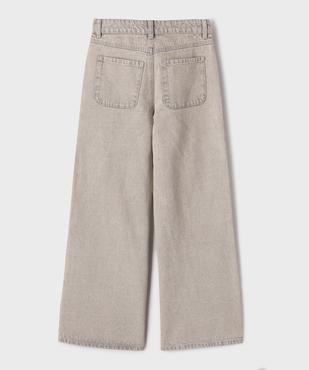 Jean wide leg en denim délavé avec grandes poches plaquées fille vue3 - GEMO (JUNIOR) - GEMO